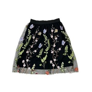 Gabi & Sam Embroidered Mesh Skirt